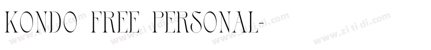 Kondo Free Personal字体转换